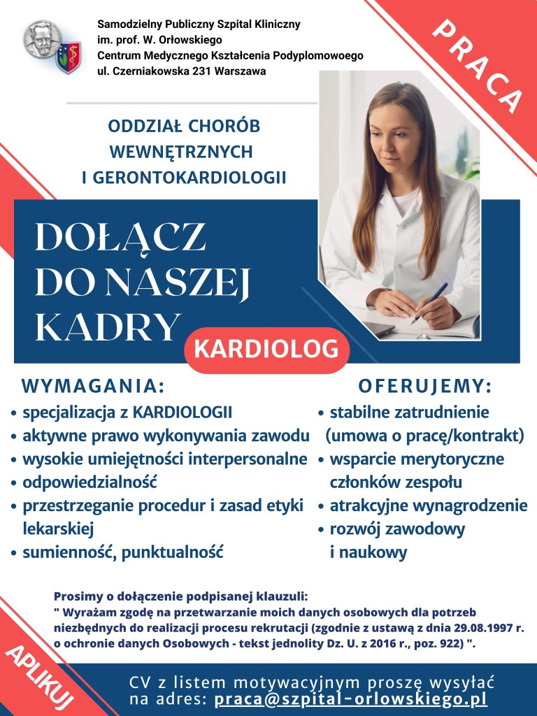 Ogłoszenie o pracę Kardiolog